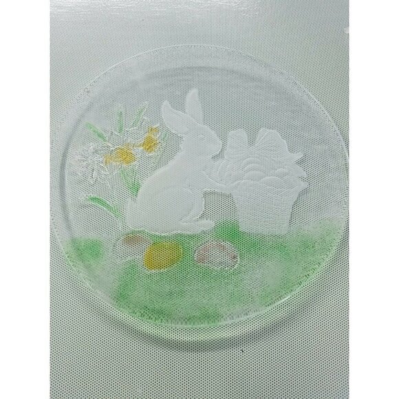 L.E. Smith Glass Company Easter Bunny Serving Plat - Picture 1 of 5